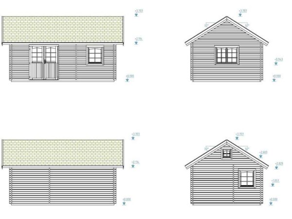 Bungalow de madera SANDRA de 29.9 m2 - 605x410cm - Imagen 5